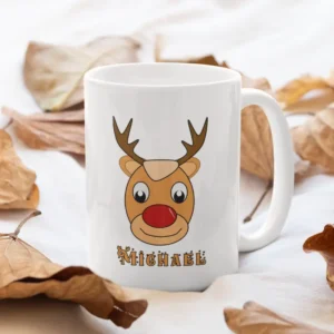 Personalized Christmas Reindeer Mugs